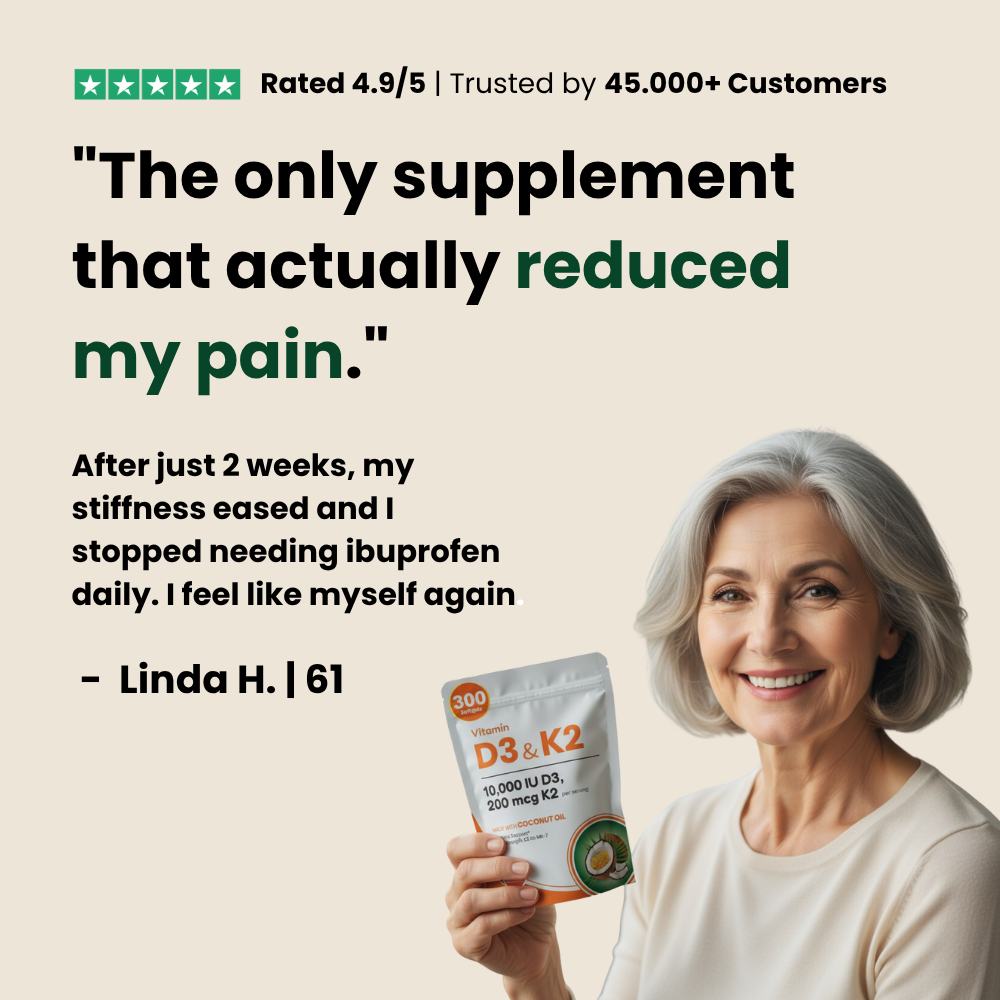 Vitamin D3 K2 for Arthritis, Inflammation & Joint Pain