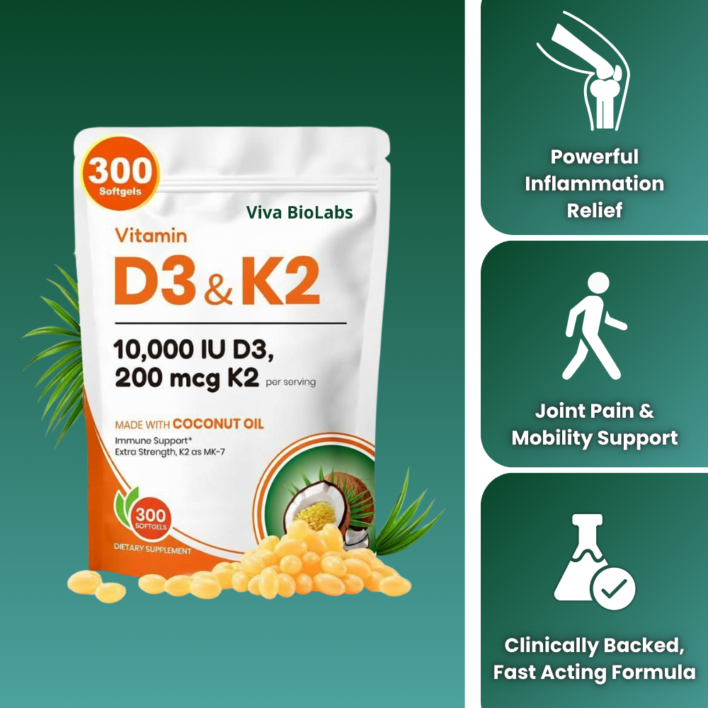 Vitamin D3 K2 for Arthritis, Inflammation & Joint Pain