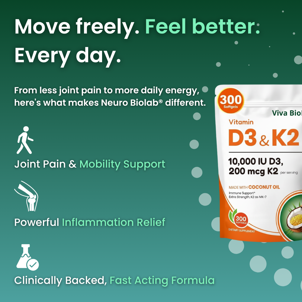Vitamin D3 K2 for Arthritis, Inflammation & Joint Pain