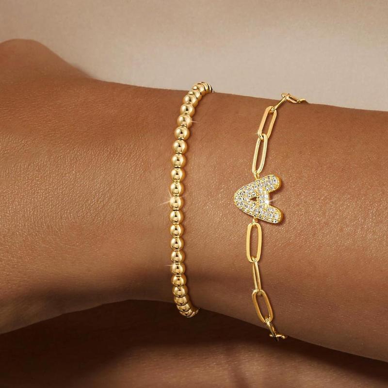 Initial Bubble Bracelets
